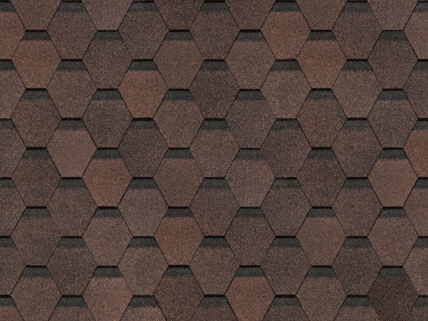 Гибкая черепица Docke Original, Шестигранник, Коричневый купить в Казани