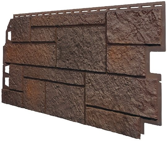Фасадная панель VOX Sandstone (Сандстоун) в темно-коричневом цвете купить в Казани
