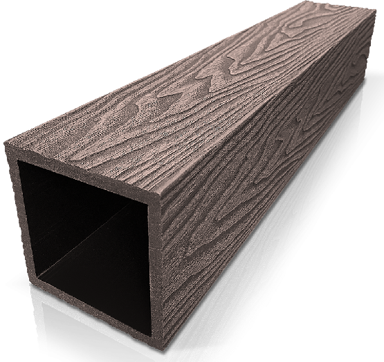 Столб ДПК 3D GardenParkett с текстурой дерева Венге купить в Казани