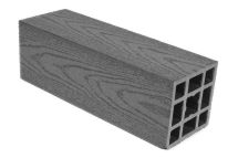 Гладкий столб ДПК АЙ-ТЕХПЛАСТ серого цвета