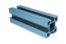 Столб ДПК АЙ-ТЕХПЛАСТ с пазами, синий цвет