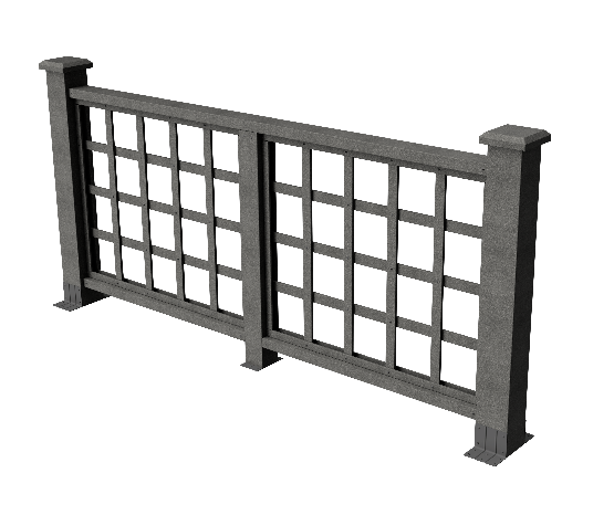 Декоративное ограждение из ДПК GRINDERDECO Дувр, цвет серый базальт. купить в Казани