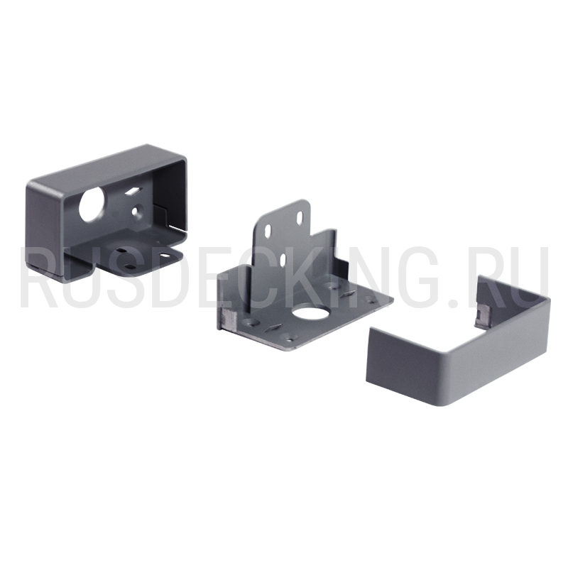Комплект крепления перил прямое RusDecking Unodeck Серый купить в Казани