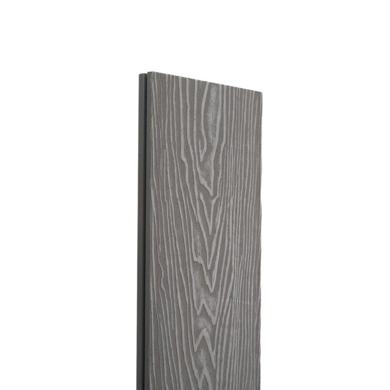 Террасная доска Экодекинг Топ полнотелая, Серый купить в Казани