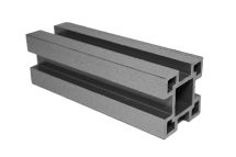 Столб с пазами ДПК АЙ-ТЕХПЛАСТ графитовый.