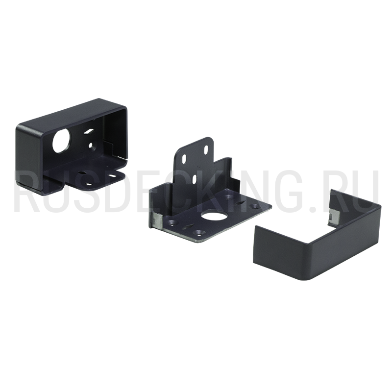 Комплект крепления перил прямое RusDecking Unodeck Графит купить в Казани