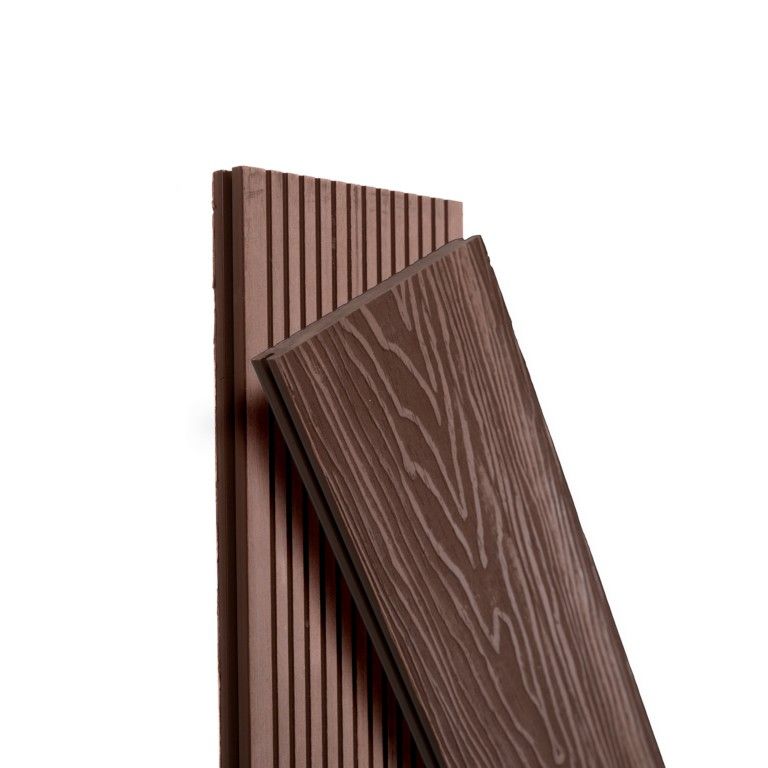 Террасная доска Экодекинг Топ полнотелая, Шоколад купить в Казани