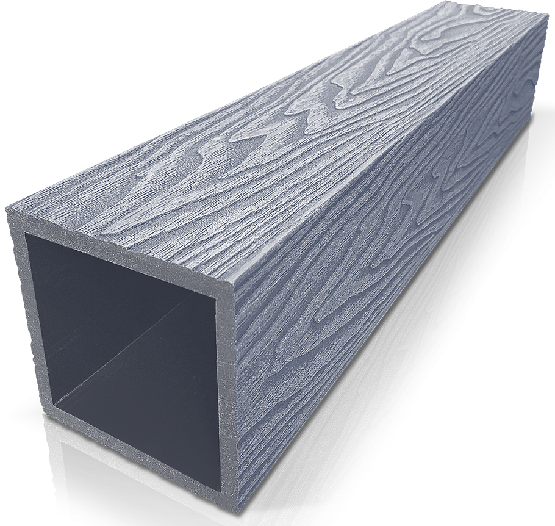 Столб ДПК 3D GardenParkett с древесной текстурой Серого цвета купить в Казани