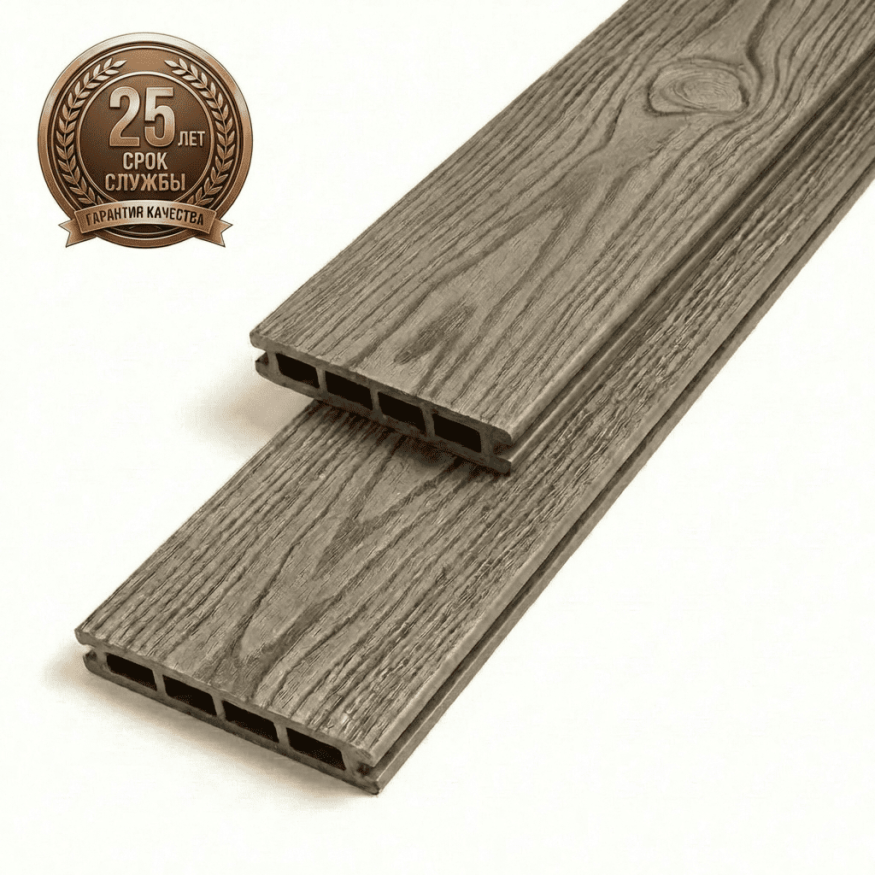 Террасная доска ДПК GardenParkett Табула, Серый купить в Казани