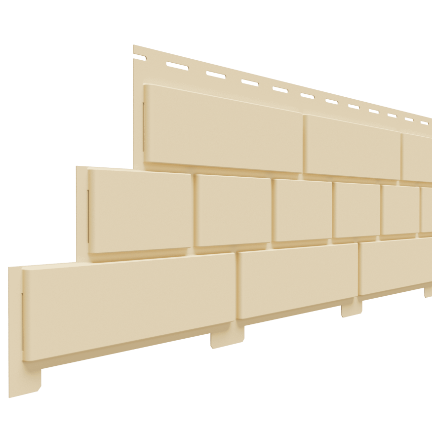 Фасадная панель Доломит в цвете Шампань, имитация кирпича. купить в Казани