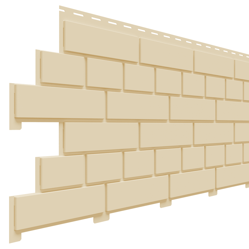 Фасадная панель Доломит в цвете Шампань, имитация кирпича. купить в Казани