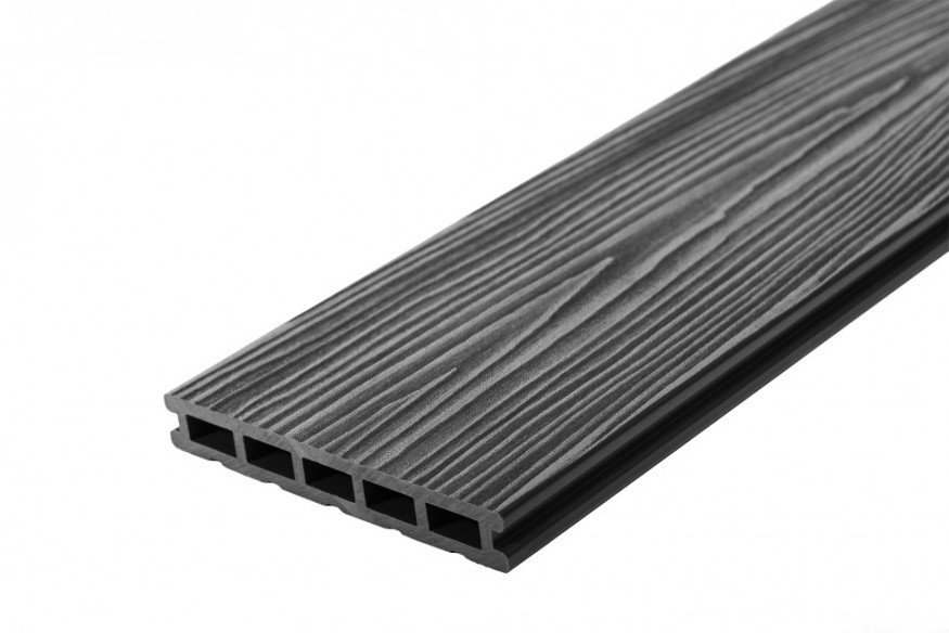 Террасная доска из ДПК RusDecking Unodeck Mogano - Цвет графит купить в Казани