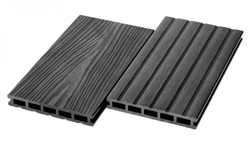 Террасная доска из ДПК RusDecking Unodeck Mogano - Цвет графит купить в Казани