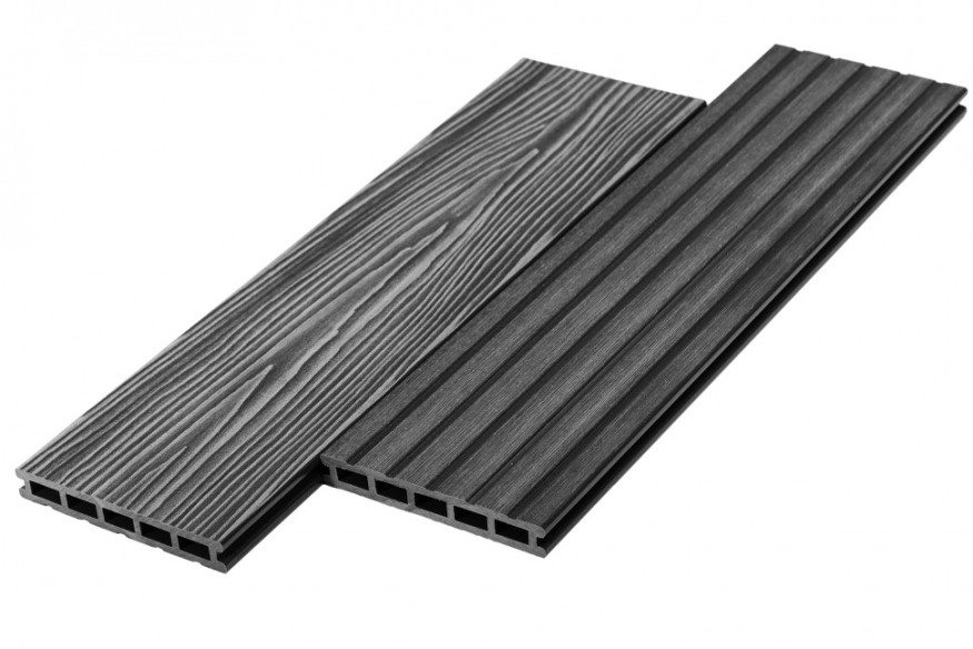 Террасная доска из ДПК RusDecking Unodeck Mogano - Цвет графит купить в Казани