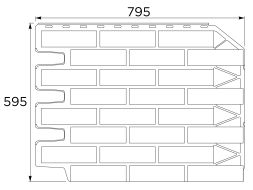 Фасадная панель FineBer, Баварский кирпич, Тёмно-коричневый