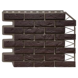 Фасадная панель FineBer, Баварский кирпич, Тёмно-коричневый