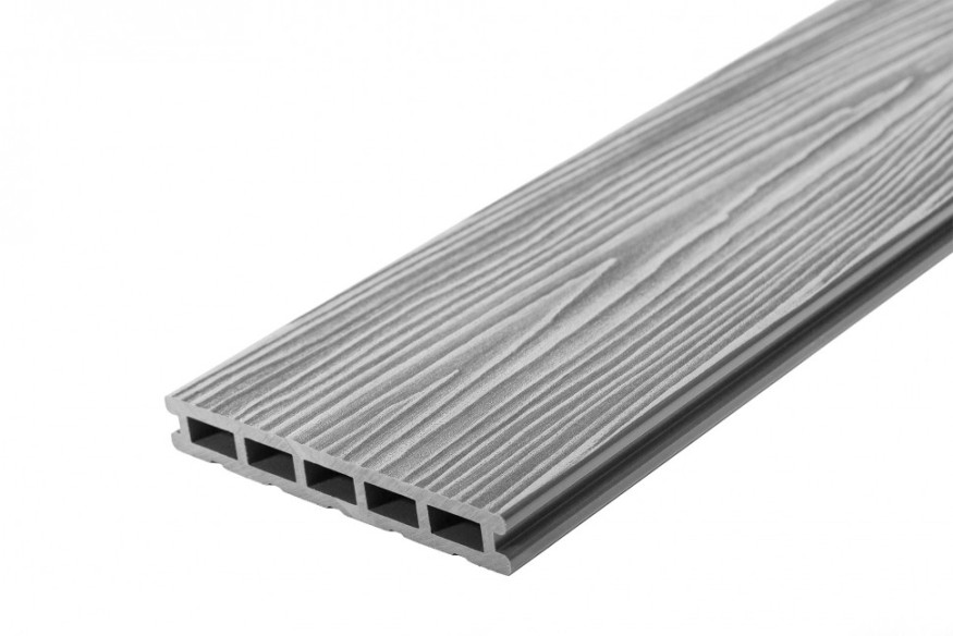 Террасная доска из ДПК RusDecking Unodeck Mogano - Цвет Серый купить в Казани