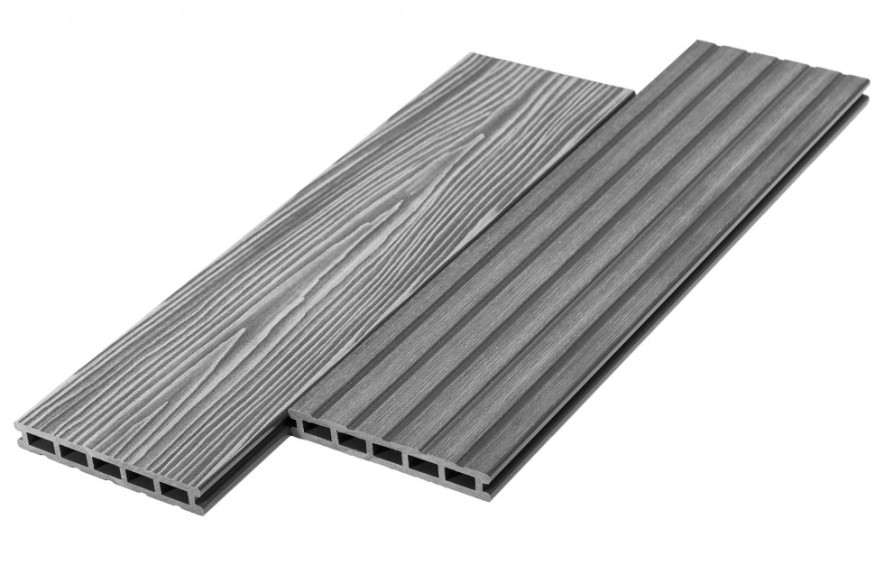 Террасная доска из ДПК RusDecking Unodeck Mogano - Цвет Серый купить в Казани
