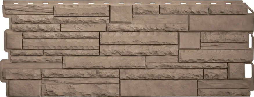 Фасадная панель Альта-Профиль, Скалистый камень ЭКО Бежевый купить в Казани