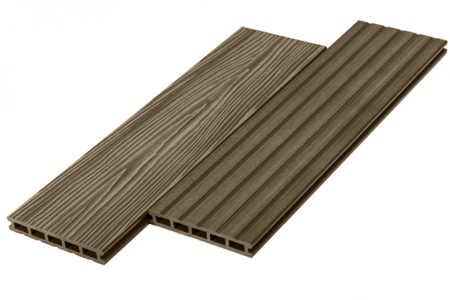 Террасная доска ДПК RusDecking Unodeck Могано - Цвет ореха купить в Казани