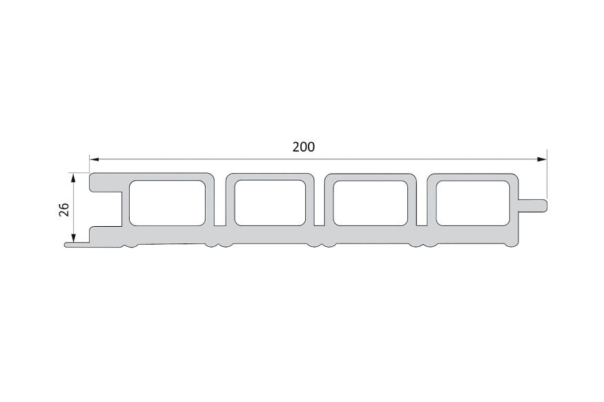 Реечная фасадная панель Ecodecking Скай Коэкструзия Бук купить в Казани