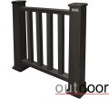 Ограждение из ДПК Outdoor Classic 3D STORM черного цвета купить в Казани