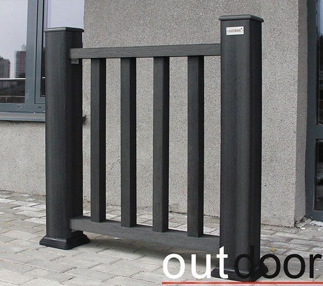 Ограждение из ДПК Outdoor Classic 3D STORM черного цвета купить в Казани