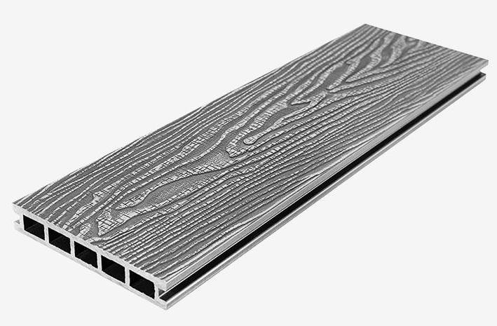 Террасная доска из ДПК RusDecking Unodeck Vintage - Цвет: Серый купить в Казани