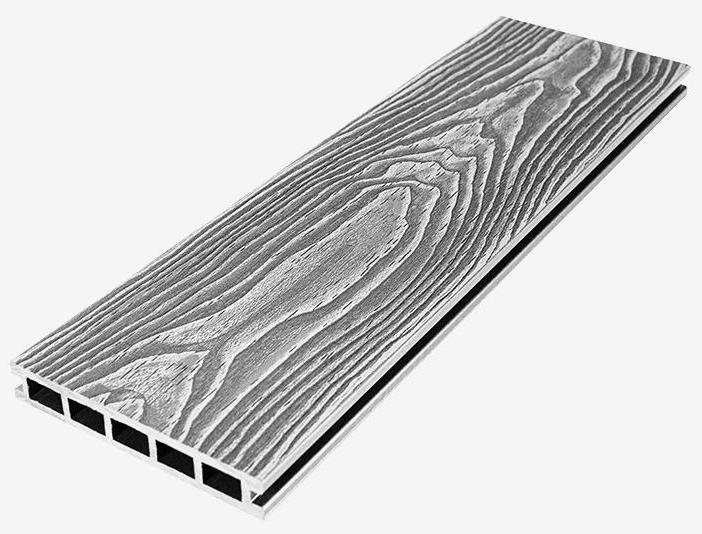 Террасная доска из ДПК RusDecking Unodeck Vintage - Цвет: Серый купить в Казани