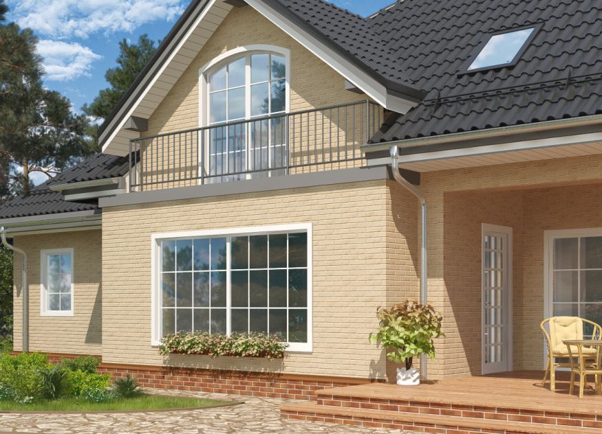 Фасадные термопанели Аляска серия Элевация 02. Krem rustik купить в Казани