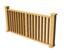 Декоративное ограждение из ДПК GRINDERDECO Риальто в цвете песчаник.