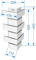 Угол Docke, Standard, Flemish (Флемиш) Жёлтый