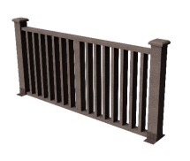 Декоративное ограждение ДПК GRINDERDECO Риальто в цвете венге