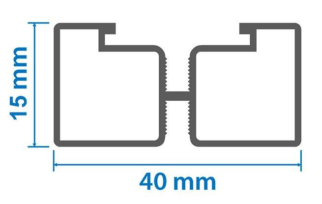 Алюминиевая опорная лага KRONEX Slim 40x15x3000 мм купить в Казани