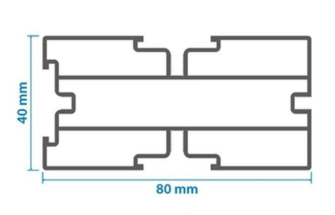 Алюминиевая лага KRONEX 80x40x3000 мм конструктивная купить в Казани