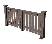 Декоративное ограждение из ДПК GRINDERDECO Вилидж венге