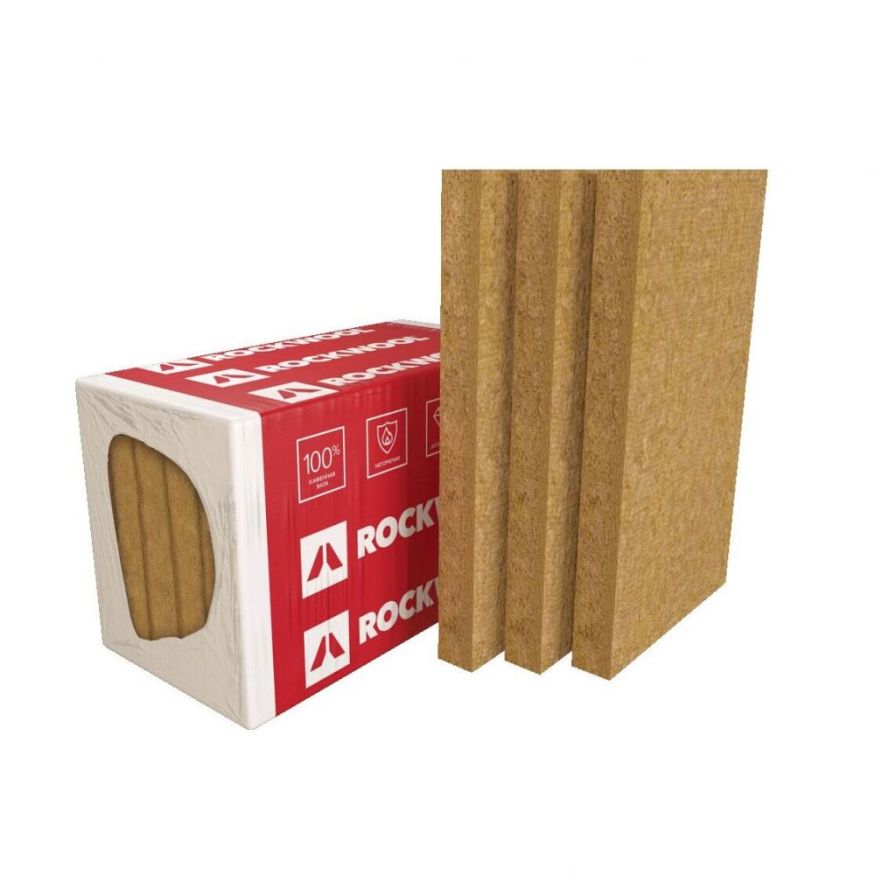 Утеплитель Роквул Венти Баттс Оптима 50мм, 8 плит, 4.8м2, 600х1000мм, 0.24м3 Rockwool купить в Казани