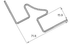 Внутренний угол Tecos Ardennes Цвет Пыльная Роза купить в Казани