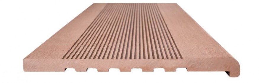 Ступени из ДПК NanoWood - Какао, полнотелые купить в Казани