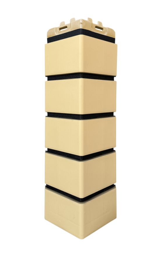 Угол наружный Grand Line, Клинкерный кирпич Design, Песочный, шов RAL 9005  купить в Казани