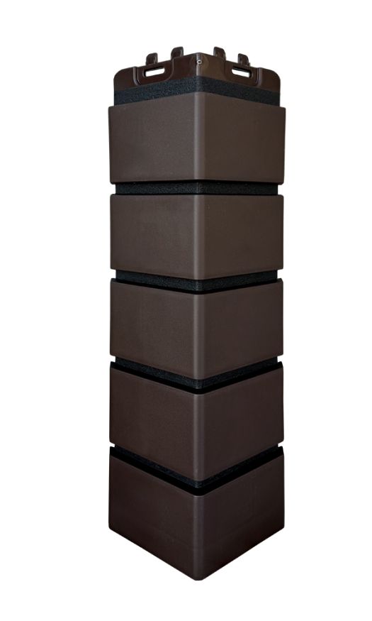 Угол наружный Grand Line, Клинкерный кирпич Design, Шоколадный, шов RAL 9005  купить в Казани