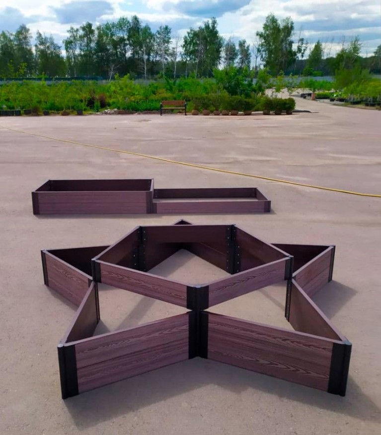 Доска для создания грядок и клумб из ДПК венге 30x225x3000 мм купить в Казани