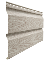 Виниловый сайдинг Docke, модель Доска корабельная D5D, ореховый цвет.