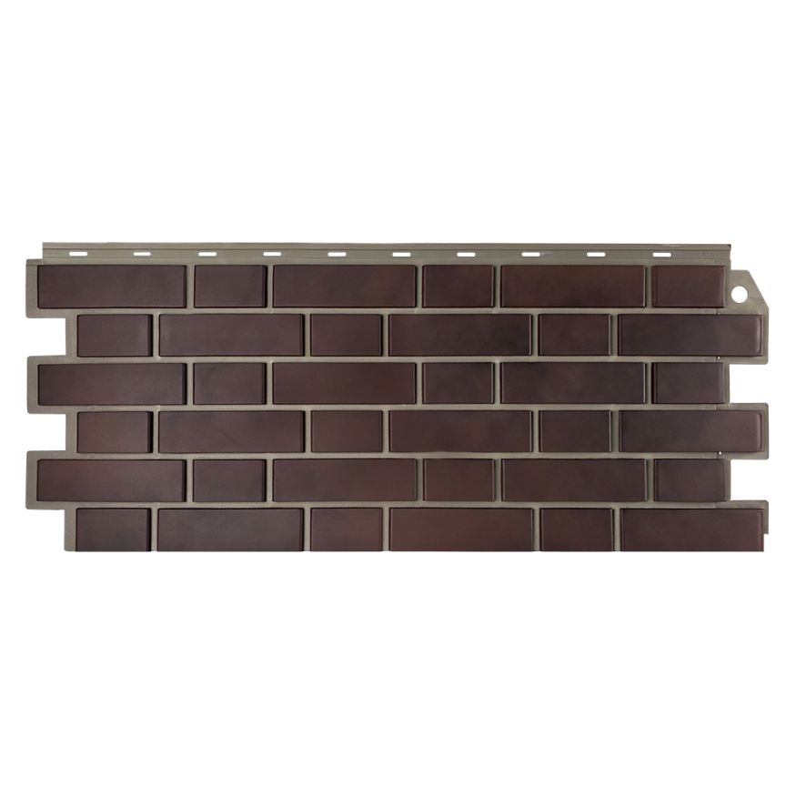 Фасадная панель FineBer, Кирпич облицовочный 3D, Коричнево-чёрный купить в Казани