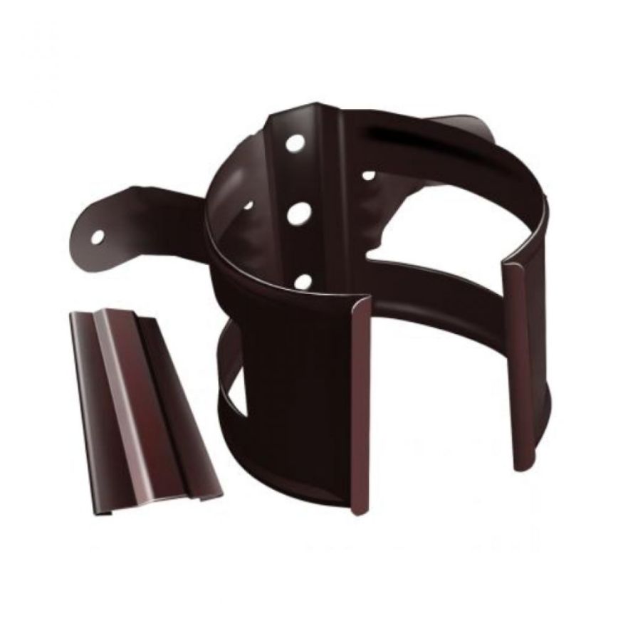 Кронштейн для трубы на деревянной основе, Grand Line, Коричневый (RAL 8017) купить в Казани