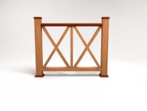 Ограждение из ДПК FG7 терракотового цвета