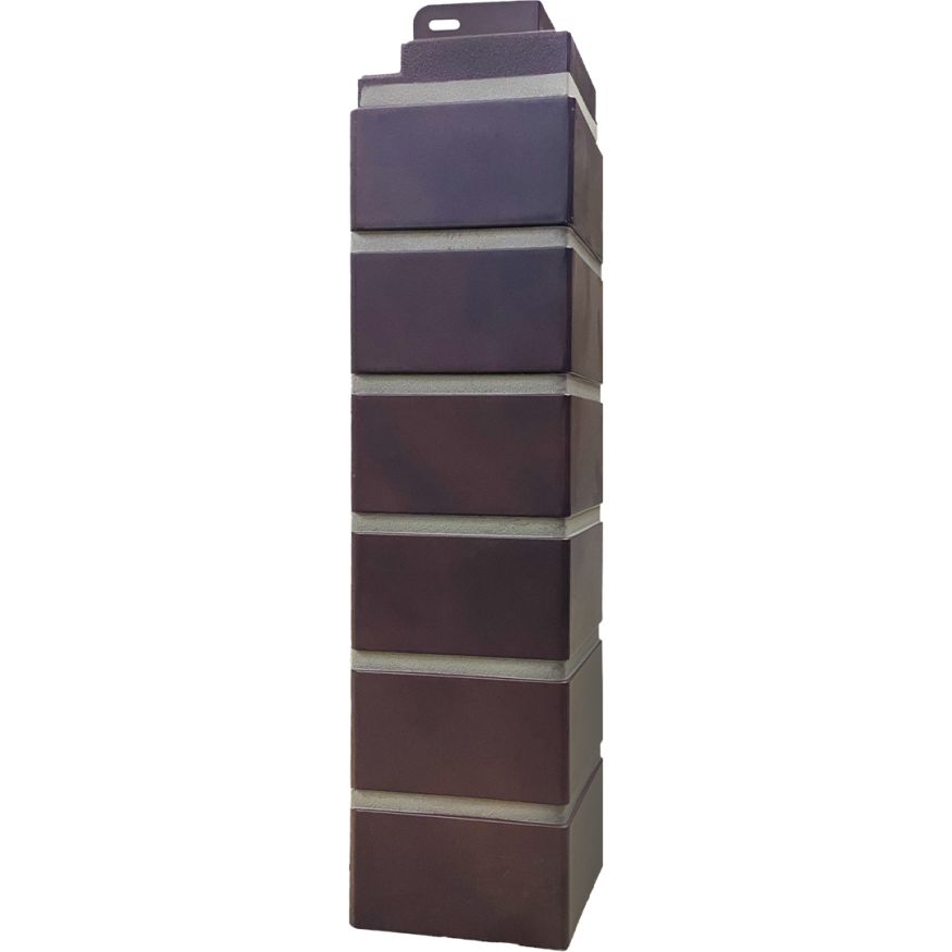 Угол наружный Кирпич облицовочный 3D, Коричнево-чёрный купить в Казани