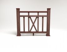 Ограждение из ДПК FG6 коричневое