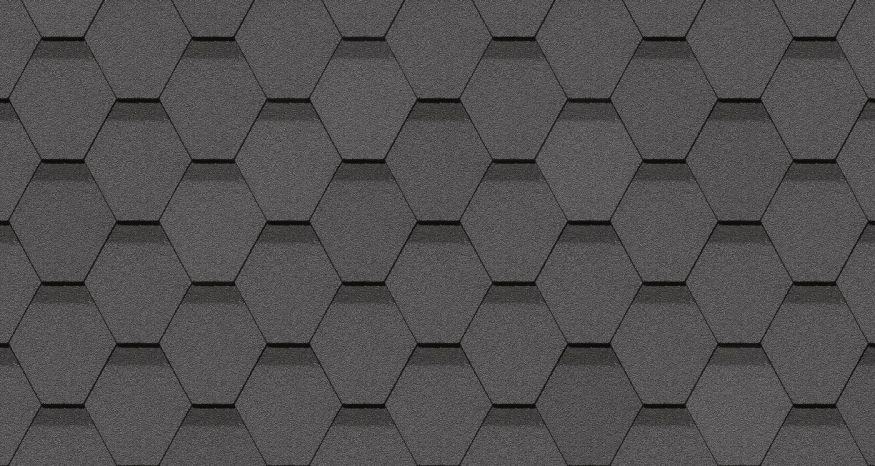 Гибкая черепица Docke Standard, Сота, Серый купить в Казани