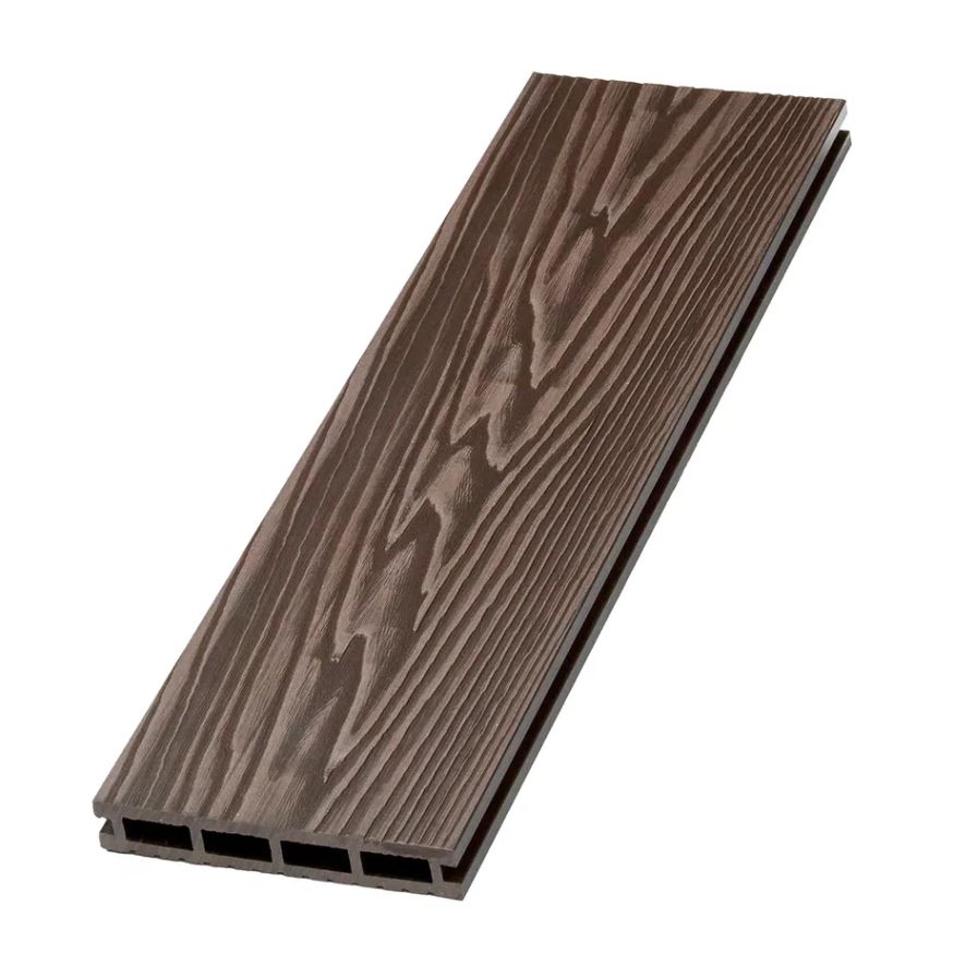 Террасная доска ДПК NanoWood New 3D тиснение + вельвет Венге купить в Казани